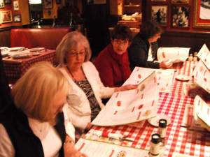Martha Rothwell, Corneilia Harris, Kay Windsor and Shelia Jones were some of the mentors who attended the group dinner. Photo by Judy Robinson