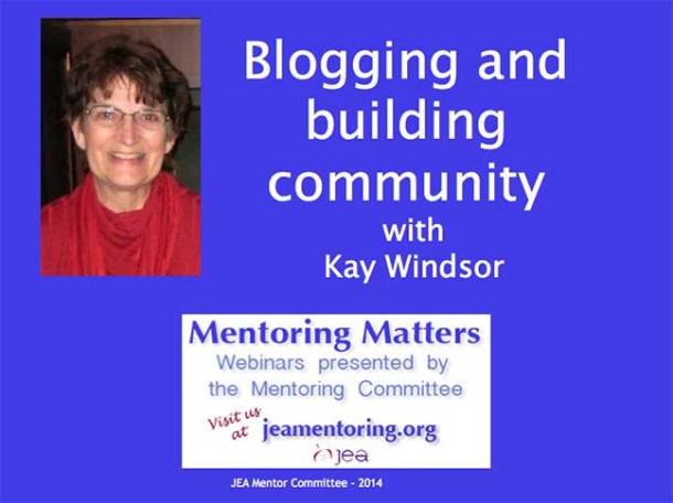 Blogging and building community webinar